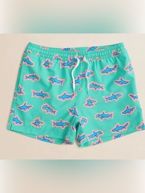Chubbies “Apex Stretch” Shark Swim Trunks | Boys Small (8/9) | EUC